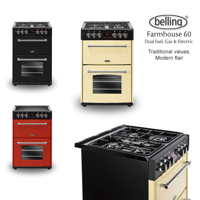 Farmhouse60E, Black, Belling Electric Cooker