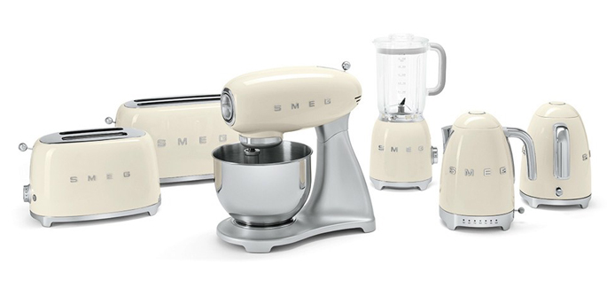 Smeg Retro products in cream